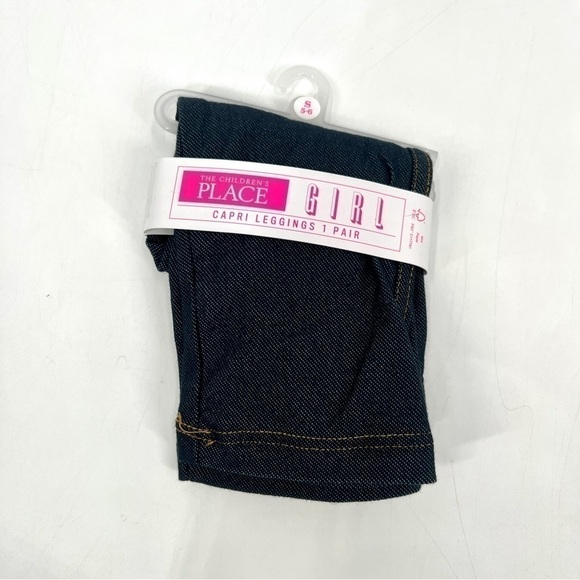 NWT CHILDREN'S PLACE Girl's Blue Capri Leggings (1 Pair) Size 5/6 - Picture 1 of 6